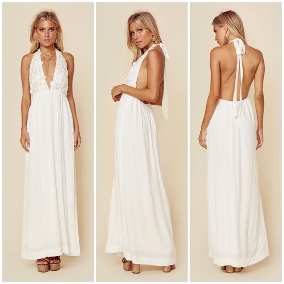 For Love And Lemons Dresses & Skirts - FOR LOVE & LEMONS HALTER MAXI DRESS REFORMATION
